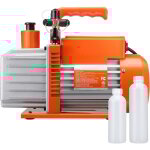 Mophorn - pompe  vide  palettes rotatives  deux tages 5 cfm hvac pour climatisation, ac230 v, 50 ...