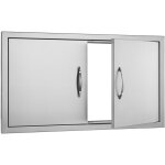 Mophorn porte d'accès double pour barbecue 863 x 482 mm, porte verticale encastrée en acier inoxydable ... Mophorn porte d'accès double pour barbecue 863 x 482 mm, porte verticale encastrée en acier inoxydable ...