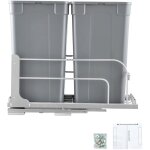 Mophorn poubelle coulissante, 27 qt x 2, double poubelle de cuisine sous plan, poubelle et conteneur ...
