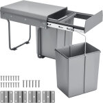 Mophorn poubelle coulissante pour armoire de cuisine, collecteur de d�chets sous �vier 20 l x 2, conteneur ...