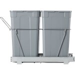 Mophorn poubelle coulissante pour armoires de cuisine, double bac � d�chets et de recyclage sous �vier, ...