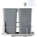 Mophorn poubelle double coulissante, 35 qt x2, poubelle sous armoire et recyclage avec glissires  fermeture ...