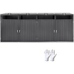 Mophorn - poubelle de rangement, 4 x 52, 79 gallons, abri pour poubelles d'extrieur, armoire verrouillable ...