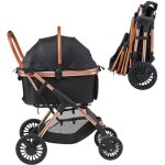Mophorn - poussette pour animaux de compagnie , poussette pour chien � 4 roues avec freins, capacit� ...