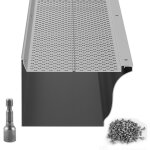 Mophorn - protge - gouttire 5 pouces de largeur, couvercle en aluminium  monter soi - mme, 52 pices, ...