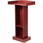 Mophorn pupitre de conf�rence 105 cm, podium en bois avec surface de lecture spacieuse, butoir pour livres ...