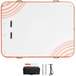 Mophorn - quai flottant gonflable 10 x 8 pieds, plate - forme d'eau antid�rapante, sac de transport portable ...