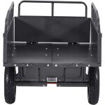 Mophorn remorque  benne basculante, 283 l, remorque en acier pour tracteur tondeuse  gazon et jardin, ...