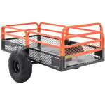 Mophorn - remorque  benne basculante , remorque remorque derrire un chariot, 1 500 lb, 15 pi3, construction ...