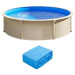 Mophorn rev�tement de piscine ronde, 350x120 cm, doublure en vinyle calibre standard, r�sistante � l'usure, ...