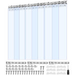 Mophorn rideau � lani�res en pvc transparent, 213 cm de hauteur x 91 cm de largeur x 2 cm d'�paisseur, ...