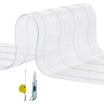 Mophorn - rideau  lanires en pvc transparent 75' x 8' pour porte de supermarch, garage, entrept, ...