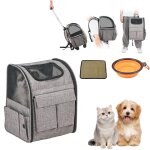 Mophorn sac de transport pour chat avec roulettes, sac de transport et de compagnie � roulettes avec ...