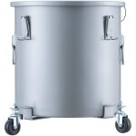 Mophorn - seau  graisse pour friteuse , bac  huile de 8 gallons avec base  roulettes, acier au carbone ...