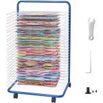 Mophorn - schoir  ?uvres d'art - 25 tagres amovibles, 23, 75 x 17, 5 x 38 pouces, roues verrouillables, ...