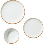 Mophorn service de table 18 pi�ces pour 6 convives, comprenant assiettes et bols ronds en c�ramique durable, ...