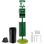 Station de collecte des djections canines avec bouteille de lavage  la main, 11, 5 gallons, 600 sacs ...