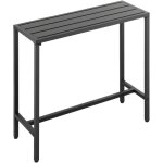 Mophorn table de bar haute pour extrieur, 100 x 37, 5 cm, table rectangulaire avec plateau rsistant ...