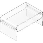 Mophorn table basse en acrylique, 50 x 80 x 38 cm, meuble d'appoint � deux niveaux avec espace de rangement, ...