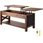 Table basse à plateau relevable de 47, 5 pouces - fonctionnelle et élégante pour votre espace de vie. ... Table basse à plateau relevable de 47, 5 pouces - fonctionnelle et élégante pour votre espace de vie. ...