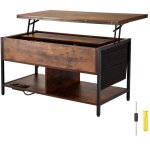 Mophorn - table basse à plateau relevable, rectangulaire de 39, 4 po avec rangement supplémentaire, multiprise ... Mophorn - table basse à plateau relevable, rectangulaire de 39, 4 po avec rangement supplémentaire, multiprise ...