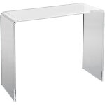 Mophorn - table console en acrylique 37, 95 x 15 x 29, 13 pouces, table d'appoint transparente pour salon, ...