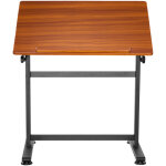 Mophorn table � dessin inclinable 0� - 90�, bureau pour dessinateur avec cadre en h noir et plateau marron, ...