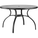 Mophorn table de jardin ronde en acier et m�tal de 1200 mm, capacit� de charge de 68, 04 kg, avec ouverture ...
