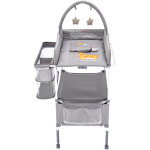 Mophorn table � langer pliable avec 2 tiroirs en tissu, panier lat�ral et barre de suspension, meuble ...