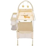 Mophorn - table  langer pliable avec 2 tiroirs en tissu, panier latral, tringle de suspension, hauteur ...