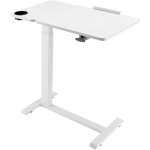 Mophorn table de lit mobile avec plateau rabattable et roulettes dissimules, bureau d'ordinateur portable ...