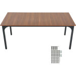 Mophorn table � manger rectangulaire en bois de 180 cm de long pour 6 � 8 personnes, style campagnard ...