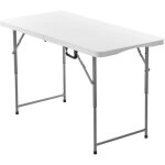 Mophorn table pliante de 1, 2m, table utilitaire portable pliable en deux avec hauteur réglable et poignée ... Mophorn table pliante de 1, 2m, table utilitaire portable pliable en deux avec hauteur réglable et poignée ...