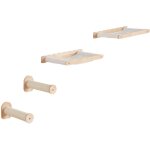 Mophorn - tagres murales pour chat perchoirs muraux pour chat avec poteaux de saut et hamacs, ensemble ...
