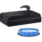 Mophorn tapis de sol pour piscine, 550 cm, conu pour piscines hors sol rondes, 180 g / m, offrant une ...
