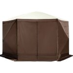 Mophorn - tente de gazebo 12 x 12 pi, abri à auvent escamotable à 6 côtés avec fenêtres en maille, sac ... Mophorn - tente de gazebo 12 x 12 pi, abri à auvent escamotable à 6 côtés avec fenêtres en maille, sac ...