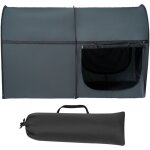 Mophorn - tente de lit , tissu pong, 4 portes, poteaux en fibre de 0, 28 po, taille standard, 70 % bloquant ...