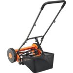 Mophorn tondeuse � gazon manuelle, largeur de coupe 350 mm, 5 lames en acier, sans moteur, hauteur de ...