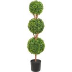 Mophorn topiaires en buis artificiel de 48 po, 2 pices, 3 fausses plantes en forme de boule avec jardinires, ...