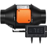 Mophorn - ventilateur de conduit en ligne 4 pouces 205 cfm avec contr�leur d'humidit� de la temp�rature ...