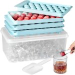 Mophorn - vevor bac a glacons ronds 2x33 & 1x104 spheres moule a glacons avec couvercles peu encombrant ...