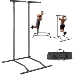 Mophorn - vevor barre de traction sur pied, station a dips reglable en hauteur 2 niveaux charge 100 kg, ...