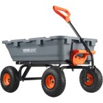 Mophorn - vevor chariot a benne basculante, capacite de charge 363 kg?, chariot de jardin en polyethylene ...