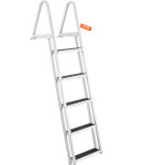 Mophorn - vevor echelle de quai, 5marches amovibles, echelle de bateau ponton alliage dealuminium, charge ...