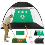 Vevor filet deentrainement au golf 308x197 cm, tout en 1, interieur et exterieur, filet de frappe de ...