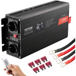 Mophorn - vevor onduleur a onde sinuso�dale pure, 2000 w, onduleur cc 12 v vers ca 230 v avec 2 prises ...