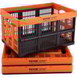 Vevor panier de rangement plastique pliable 3pcs caisse de rangement empilable capacite de1 panier 45 ... Vevor panier de rangement plastique pliable 3pcs caisse de rangement empilable capacite de1 panier 45 ...