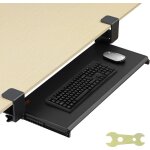 Mophorn - vevor support clavier 68x28 cm plateau pour clavier et souris coulissant sous bureau charge ...