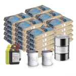 Moquette de pierre - kit complet 50m� (38, 25? / m�) - teinte : blanc sost