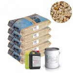 Moquette de pierre - kit complet 8m� - teinte : jaune sable